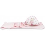 Baby Nellys Dětská termoosuška s kapucí Koloušek puntíky 100 x 100 cm světle růžová – Zboží Dáma