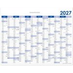 Nástěnný Plánovací mapa CZ 124 x 100 cm modrá 2027 – Hledejceny.cz