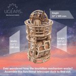 Ugears 3D mechanické puzzle Stolní hodiny Sky Watcher Tourbillon 338 ks – Zbozi.Blesk.cz