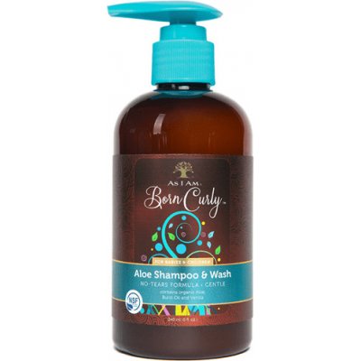 As I Am Born Curly Aloe Shampoo & Wash šampon na dětské kudrny 240 ml – Zboží Dáma As I Am Born Curly Aloe Shampoo & Wash šampon na dětské kudrny 240 ml – Zboží Dáma