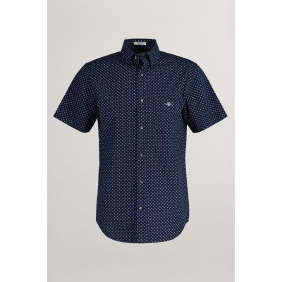 Gant košile reg micro print SS shirt modrá – Zbozi.Blesk.cz