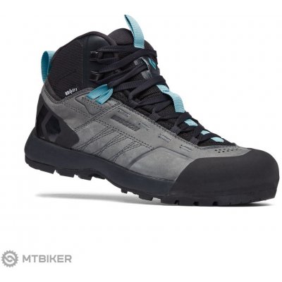 Black Diamond Mission Leather Mid Wp dámska obuv steel grey/costal blue – Zboží Mobilmania