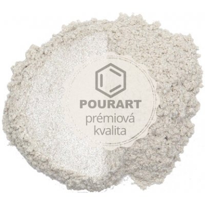 PourArt Metalický prášek DK401 Pearl Silverin White 10 g – Zboží Dáma