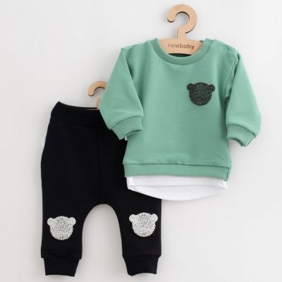 New Baby Kojenecká souprava tričko a tepláčky Brave Bear ABS Brave Bear Zelená – Zboží Mobilmania