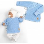 Baby Nellys Kojenecký svetřík rostoucí na zavazování na boku modrá – Hledejceny.cz
