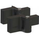 LOCINOX PUMA 9005 - panty k přišroubování na ocelový sloupek, pro brány a branky, černé – Hledejceny.cz