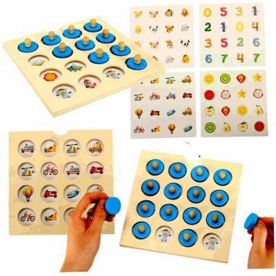 InnoVibe Dřevěné deskové pexeso 4 kartičky – Sleviste.cz