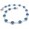 Náramek Steel Jewelry náramek modrý z chirurgické oceli NR220159