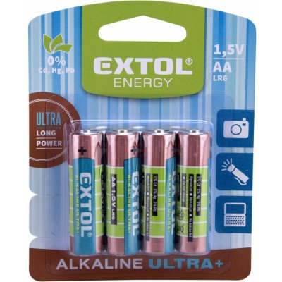 baterie alkalické, 4ks, 1,5V AA (LR6) – Zboží Živě