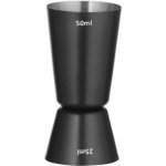 Barová odměrka nerezová černá 25/50 ml, průměr 4,5 cm, výška 8,6 cm 596647H – Sleviste.cz