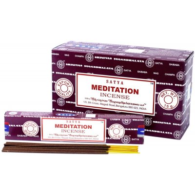 Satya indické Vonné tyčinky Nag Champa Meditation 15 g – Zboží Dáma