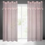 Hotová záclona MOON 2 růžová - na průchodkách – Zboží Mobilmania