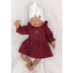 Z&Z Dětské teplákové šatičky tunika Princess bordó – Zboží Dáma