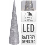 Harasim Dekorativní LED kužel Rafia metalický stříbrný 80 cm – Hledejceny.cz