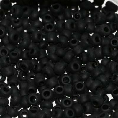 Černý, matný rokajl, 3mm 8/0 (10g) – Zboží Mobilmania