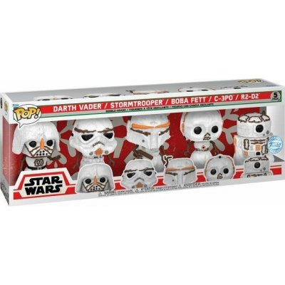 Funko Pop! Star Wars Holiday Snowman Darth Vader, Stormtrooper Boba Fett C-3PO R2-D2 5 pack – Zbozi.Blesk.cz