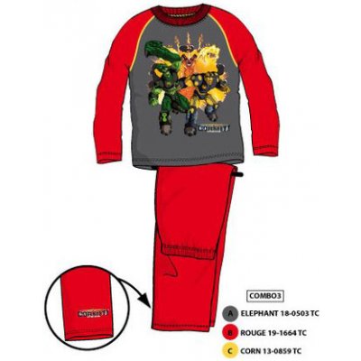 Suncity chlapecké pyžamo GORMITI 2086 červená červená