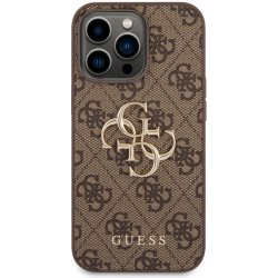 Pouzdro Guess PU 4G Metal Logo iPhone 14 Pro Max hnědé