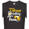 Pánské tričko s potiskem Bezvatriko.cz pánské tričko Beer drinking team černá