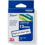 Brother TZE-131, černý tisk průsvitný podklad 8 m x 12 mm – Zboží Dáma