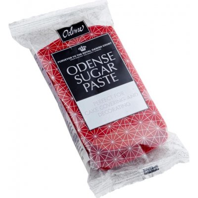 Odense Červená Potahovací hmota rolovaný Fondán Sugar Paste Red Marcipan 250 g – Zboží Dáma