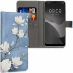 Pouzdro kwmobile Chic Wallet Nokia G21 / Nokia G11 Modré magnólie – Zbozi.Blesk.cz