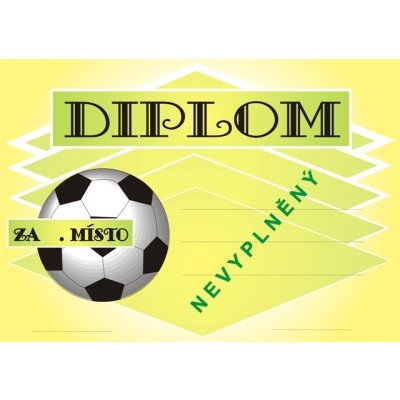 VIZINGR Fotbal diplom A4 č.3 Fotbal-č.3 BEZ TEXTU – Zboží Mobilmania