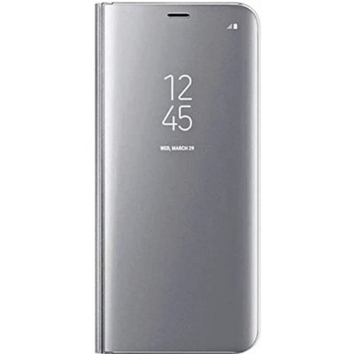 Pouzdro SES Zrdcadlové silikonové flip Samsung Galaxy S22 Ultra 5G - stříbrné – Zboží Mobilmania