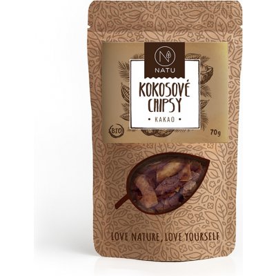 Natu Kokosové chipsy kakao bio 70 g – Zbozi.Blesk.cz