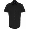Pánská Košile Premier Workwear pánská bavlněná košile s krátkým rukávem PR246 black