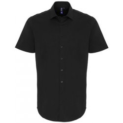 Premier Workwear pánská bavlněná košile s krátkým rukávem PR246 black