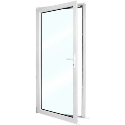 SkladOken.cz vedlejší vchodové dveře jednokřídlé 98 x 208 cm prosklené bílé LEVÉ – HobbyKompas.cz