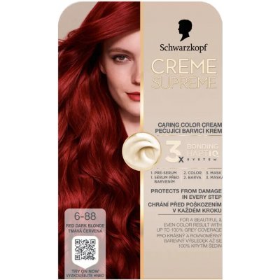 Schwarzkopf Creme Supreme 6-88 Tmavá červená – Zboží Dáma