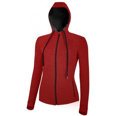 Lasting dámská merino mikina KARMINA červená – Zboží Mobilmania