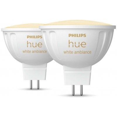 Hue WA sada 2x LED žárovka GU5,3 MR16 5,1W 12V 400lm 2200K-6500K IP20 – Hledejceny.cz