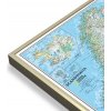 Nástěnné mapy National Geographic Skandinávie a Island - nástěnná mapa Classic 60 x 75 cm Varianta: mapa v hliníkovém rámu, Provedení: zlatý matný rám