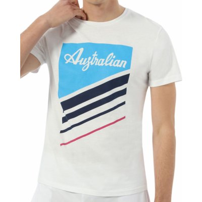 Australian T-Shirt Cotton Printed bianco