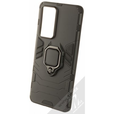 Pouzdro 1Mcz Armor Ring odolné ochranné s držákem na prst Xiaomi 12 Pro černé