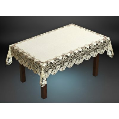 MyBestHome Žakárový ubrus Kosta krémová/zlatá 160x120cm – Sleviste.cz