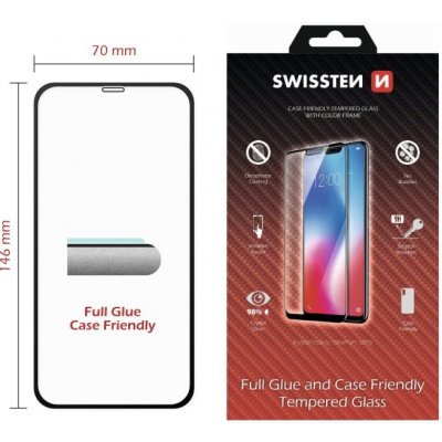 Swissten ochranné sklo Full Glue, Color Frame, Case Friendly pro Apple iPhone 11 Černé 54501715 – Zboží Živě
