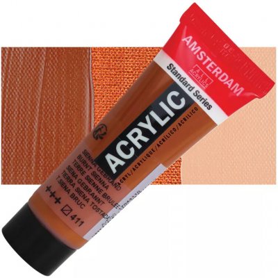 Royal Talens, Amsterdam, akrylové barvy, 120 ml, 1 ks 411 Burnt sienna – Zboží Dáma