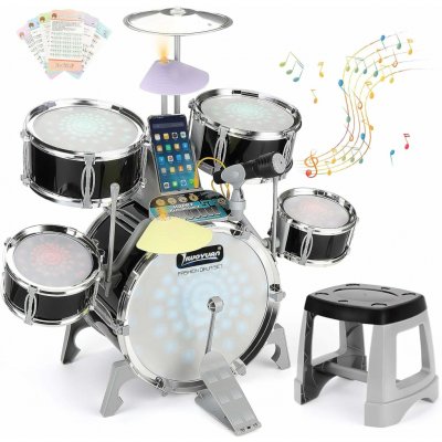 iMex Toys dětské interaktivní bubny XL podsvětlené s klávesami a mikrofonem – Zbozi.Blesk.cz