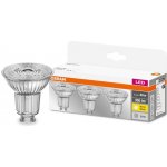 Osram LED žárovka BASE, GU10, 3,6W, teplá bílá, 3 ks – Zboží Mobilmania