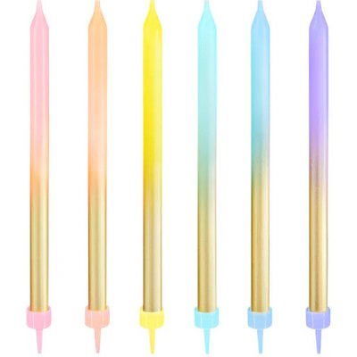 PartyPal Svíčky zlato-duhové – Zbozi.Blesk.cz