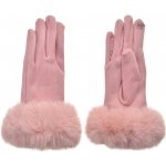 dámské rukavice s kožešinkou Nannette růžové – Zboží Mobilmania