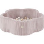Plush Nest suchý bazén Květinová zóna prémiový manšestr světle růžový 95 x 30 cm + 200 míčků – Hledejceny.cz