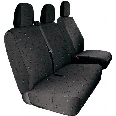 Autopotah HP Autozubehör 5dílná bavlna černá (strakatá) sedadlo řidiče, zadní řada sedadel (2)