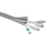 Goobay Pás na svazování kabelůsuchý zipdélka 1.80m a šířka 2-4cmstříbrná 4040849519161 – Zboží Živě