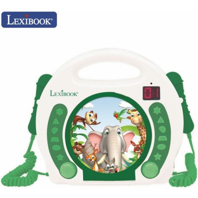 Lexibook Přenosný CD přehrávač se 2 mikrofony Zvířata – Hledejceny.cz