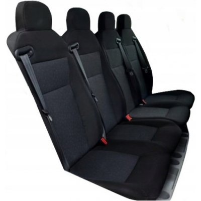 Autopotah LOGO Renault Master, Opel Movano, 7 místné varianta sedadla: 1. dvojité sedadlo dělené s přístupem do skříněk – Zboží Mobilmania